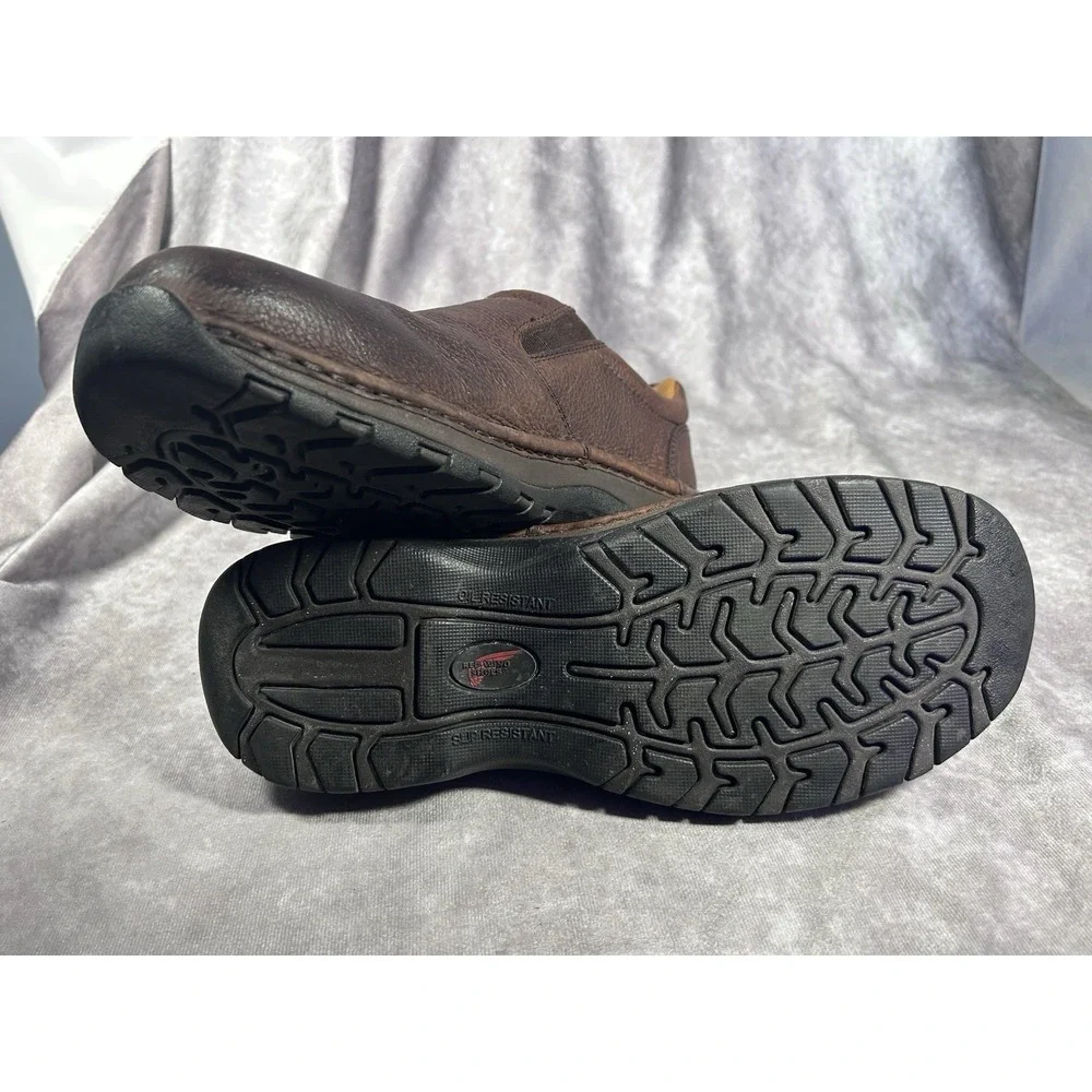 Red Wing Shoes Men's 9 Brown Leather Slip On Work Shoes Oil Slip Resistant